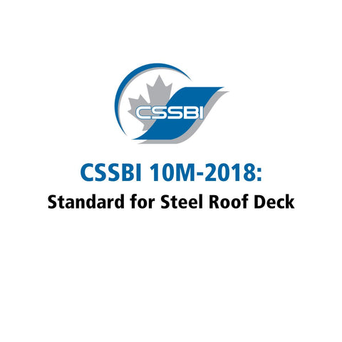 CSSBI 10M-2018: Standard for Steel Roof Deck